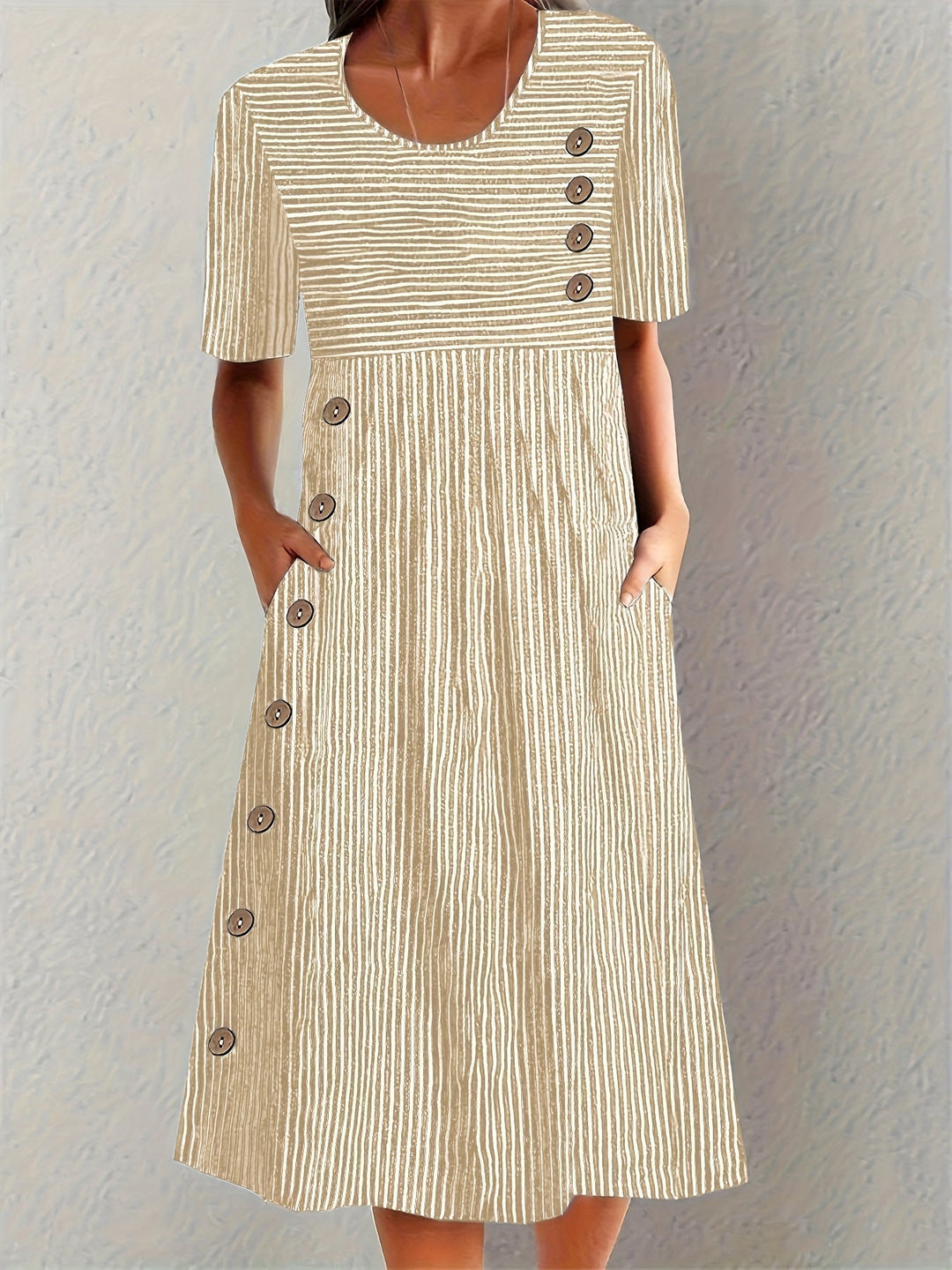 Belle | Striped Summer Dress - Van Moreau Utrecht