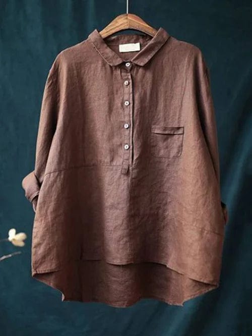 Elvie | Blusa Linne Elegante para el Verano - Van Moreau Utrecht
