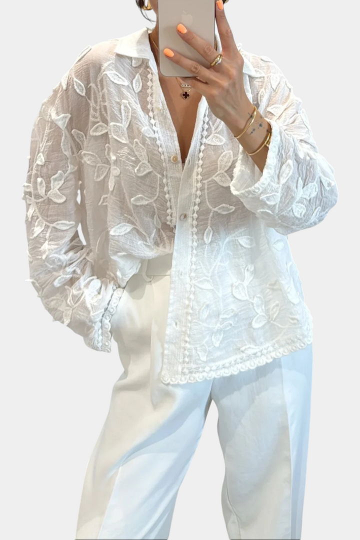Prairie Camisa de Encaje Bordado - Van Moreau Utrecht