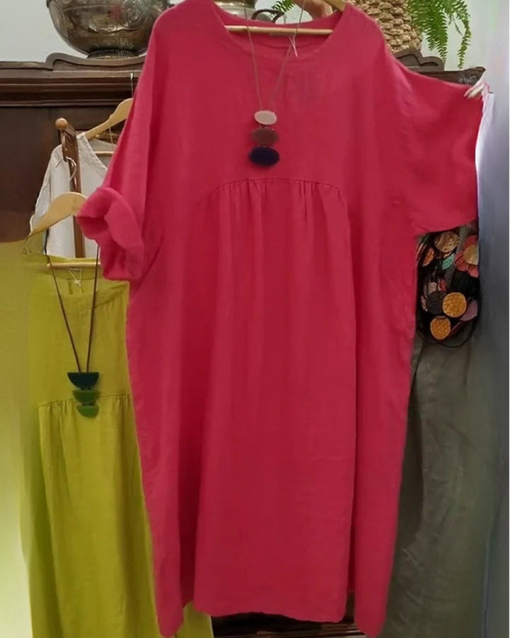 MANDIRA | Vestido de algodón y lino - Van Moreau Utrecht
