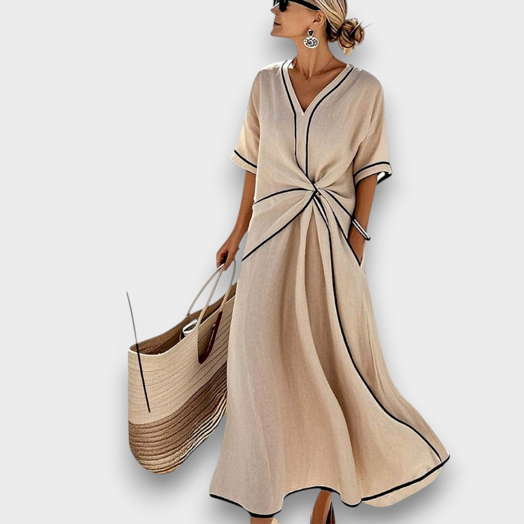 ELENA – VESTIDO CRUZADO FLUIDO - Van Moreau Utrecht