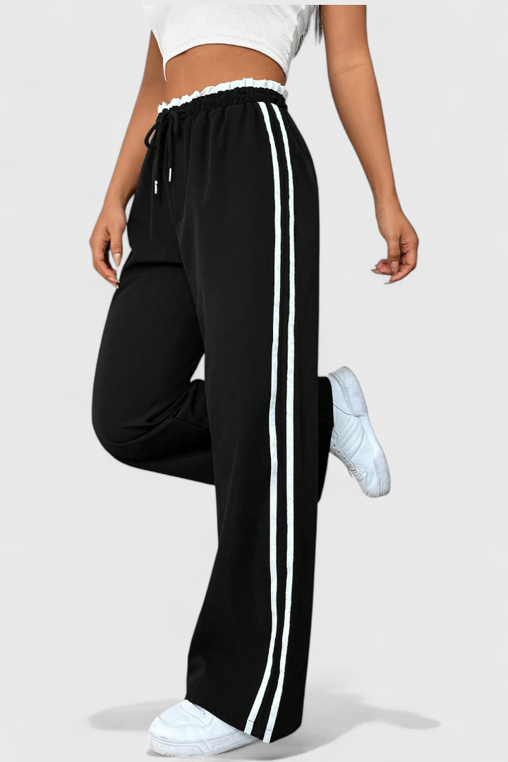Alanys Pantalón Deportivo de Pierna Ancha con Detalle Lateral - Van Moreau Utrecht
