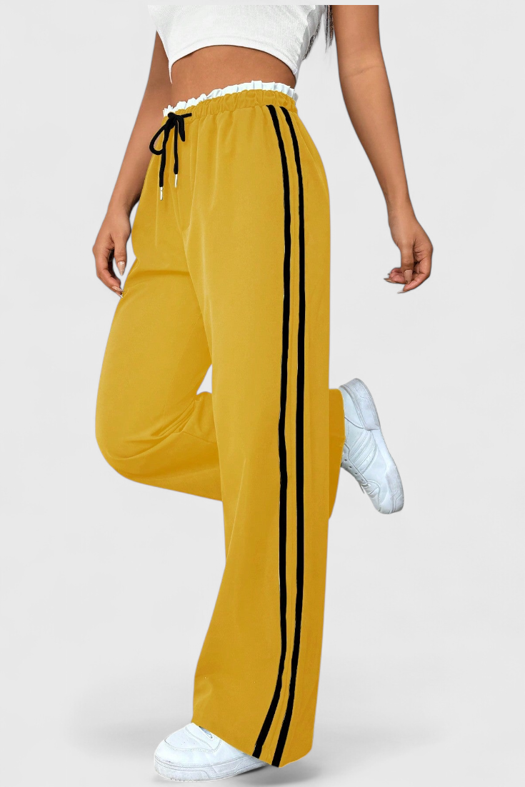 Alanys Pantalón Deportivo de Pierna Ancha con Detalle Lateral - Van Moreau Utrecht