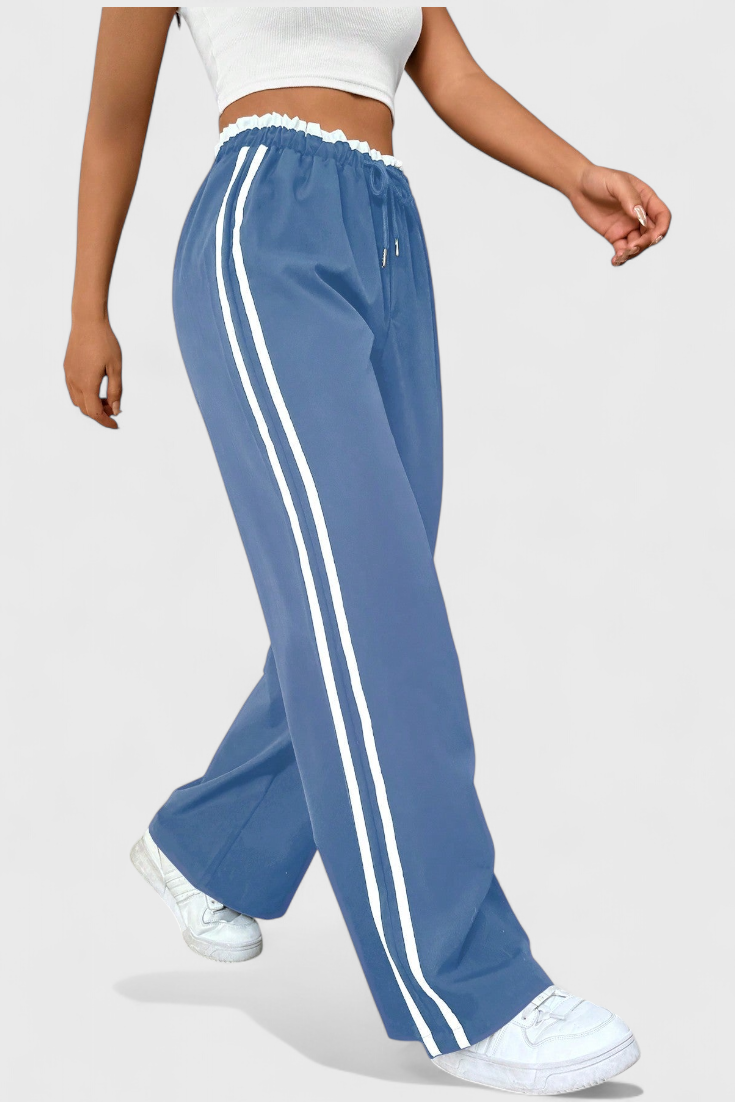 Alanys Pantalón Deportivo de Pierna Ancha con Detalle Lateral - Van Moreau Utrecht
