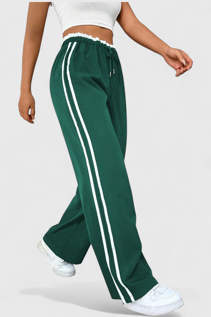 Alanys Pantalón Deportivo de Pierna Ancha con Detalle Lateral - Van Moreau Utrecht