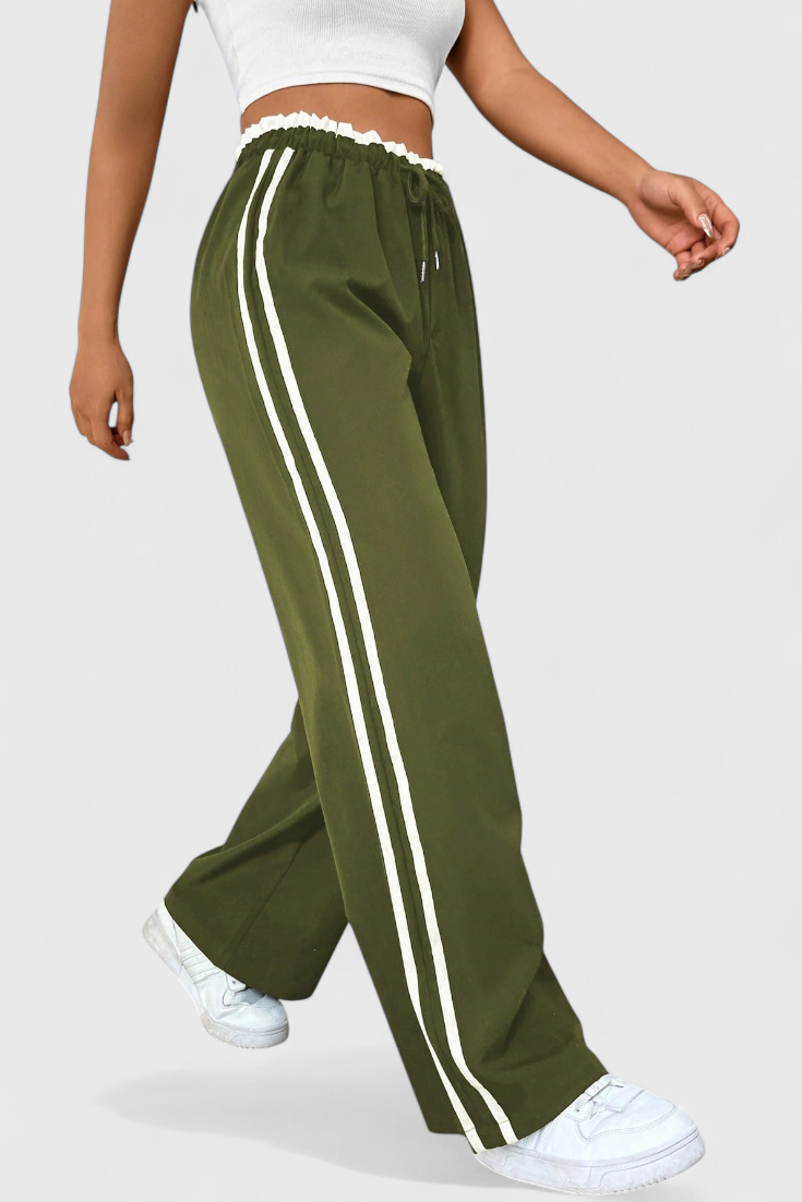 Alanys Pantalón Deportivo de Pierna Ancha con Detalle Lateral - Van Moreau Utrecht
