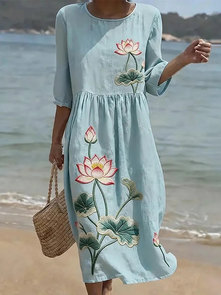 ELENA – VESTIDO FLORAL REFINADO - Van Moreau Utrecht