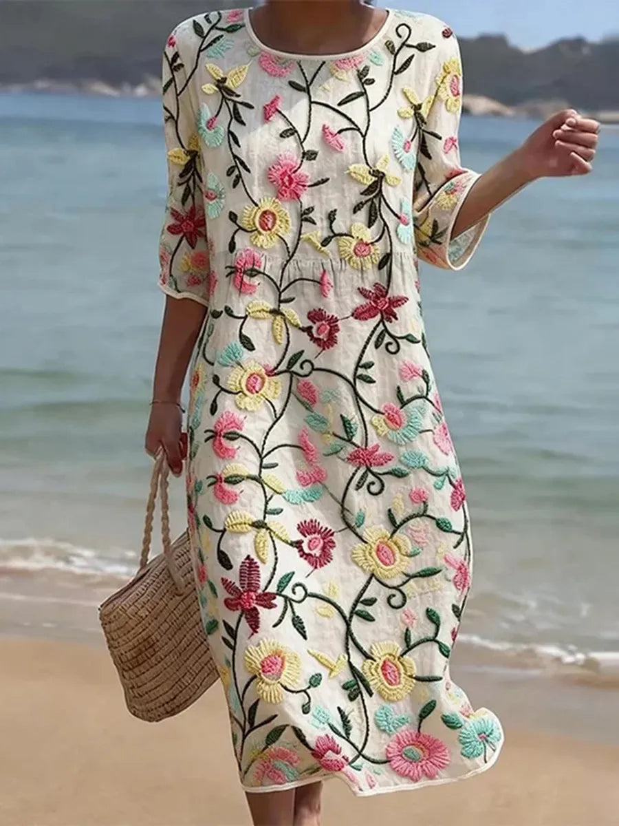 ISABELA – VESTIDO FLORAL CLÁSICO - Van Moreau Utrecht