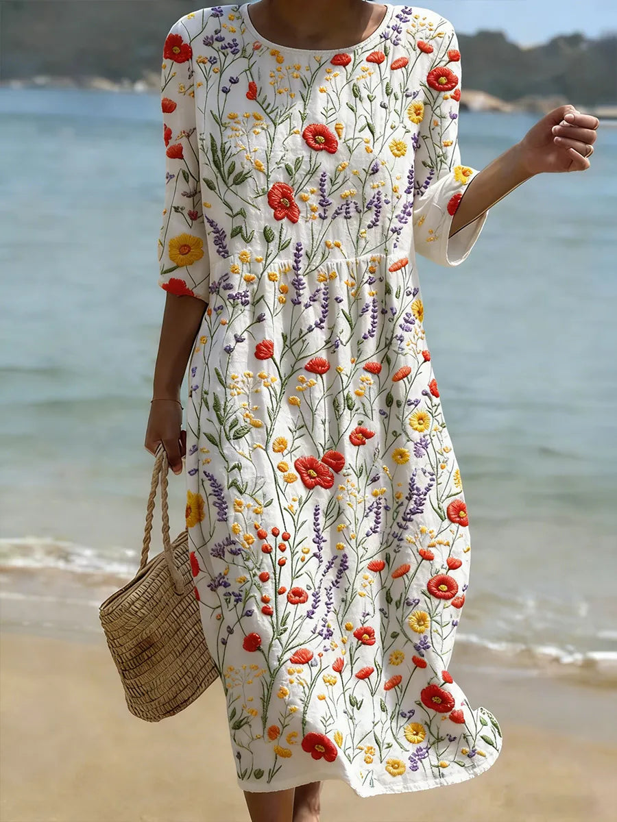 CARMEN – VESTIDO FLORAL SOFISTICADO - Van Moreau Utrecht