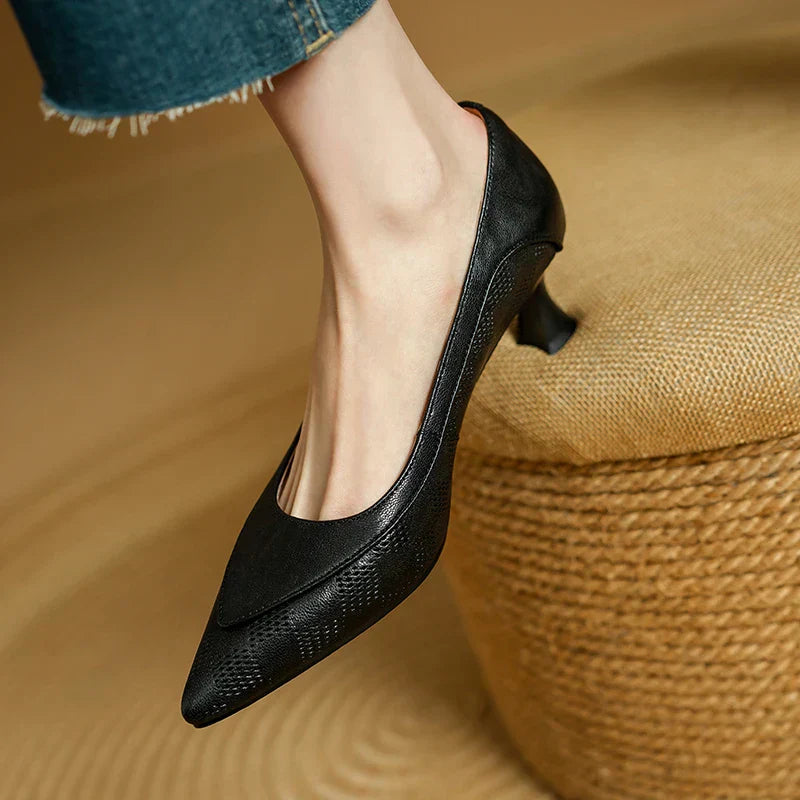 Zapatos de Tacón Alto de Cuero Auténtico Belle - Van Moreau Utrecht