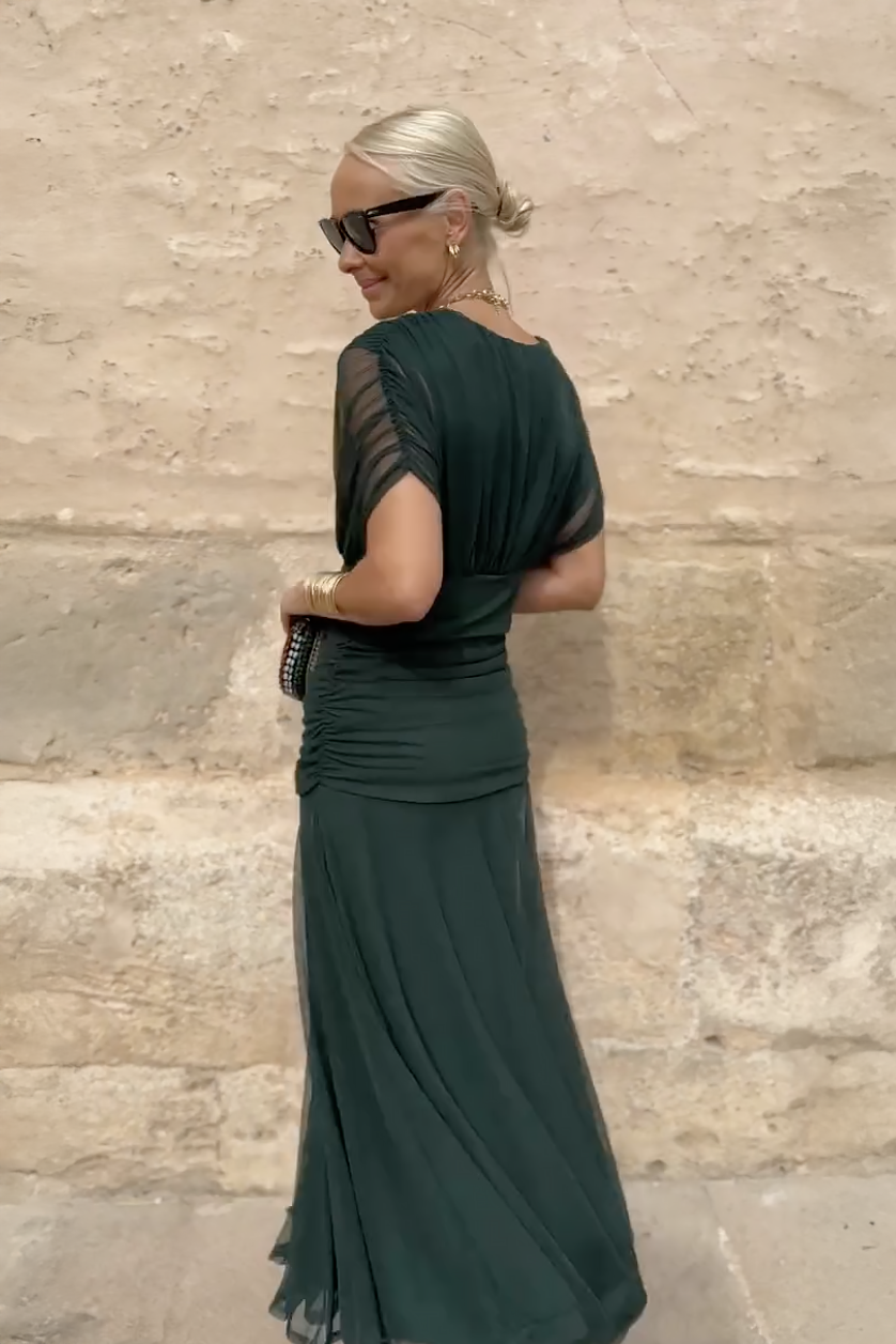 Vestido Luisa Escote en V - Van Moreau Utrecht