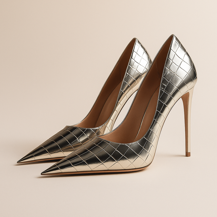 Noir Éclat™ – Tacones de Cocodrilo Esculpidos - Van Moreau Utrecht