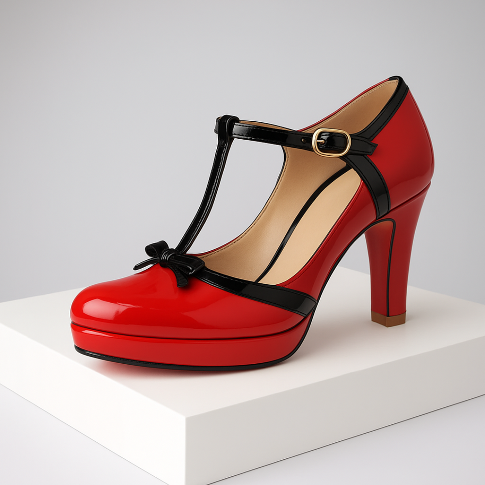 Tacones Vivienne T-Strap - Van Moreau Utrecht