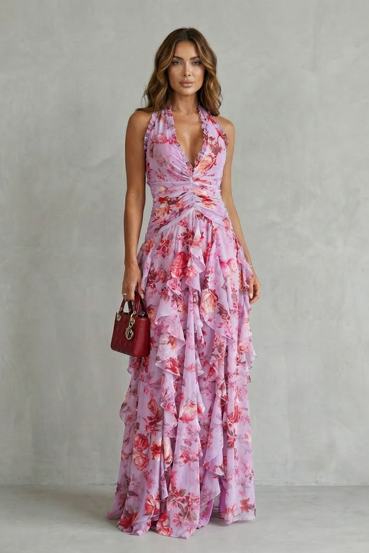 Belladina | Halter Maxi Dress - Van Moreau Utrecht