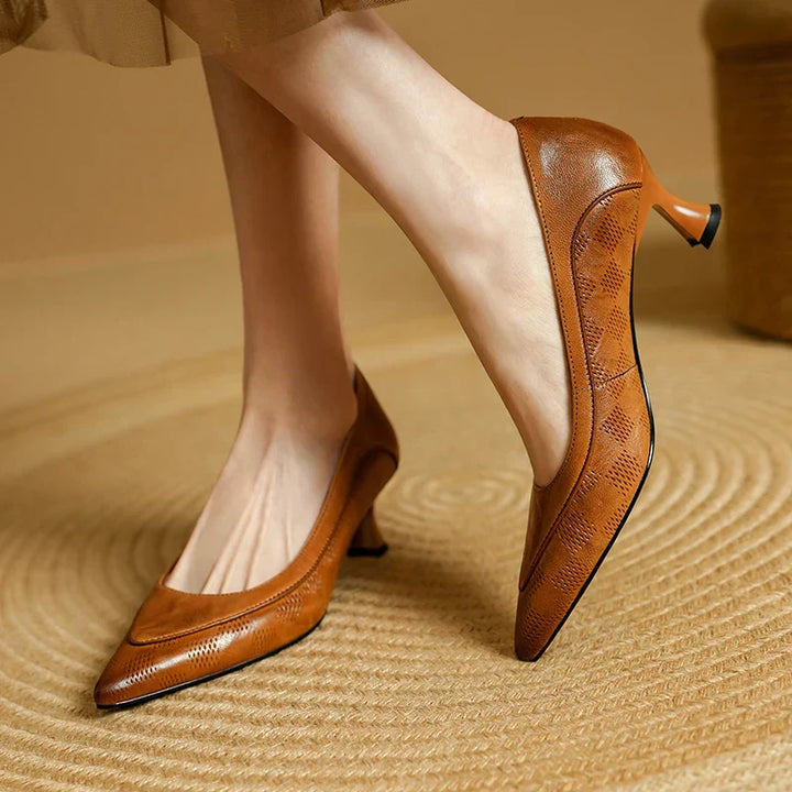 Zapatos de Tacón Alto de Cuero Auténtico Belle - Van Moreau Utrecht