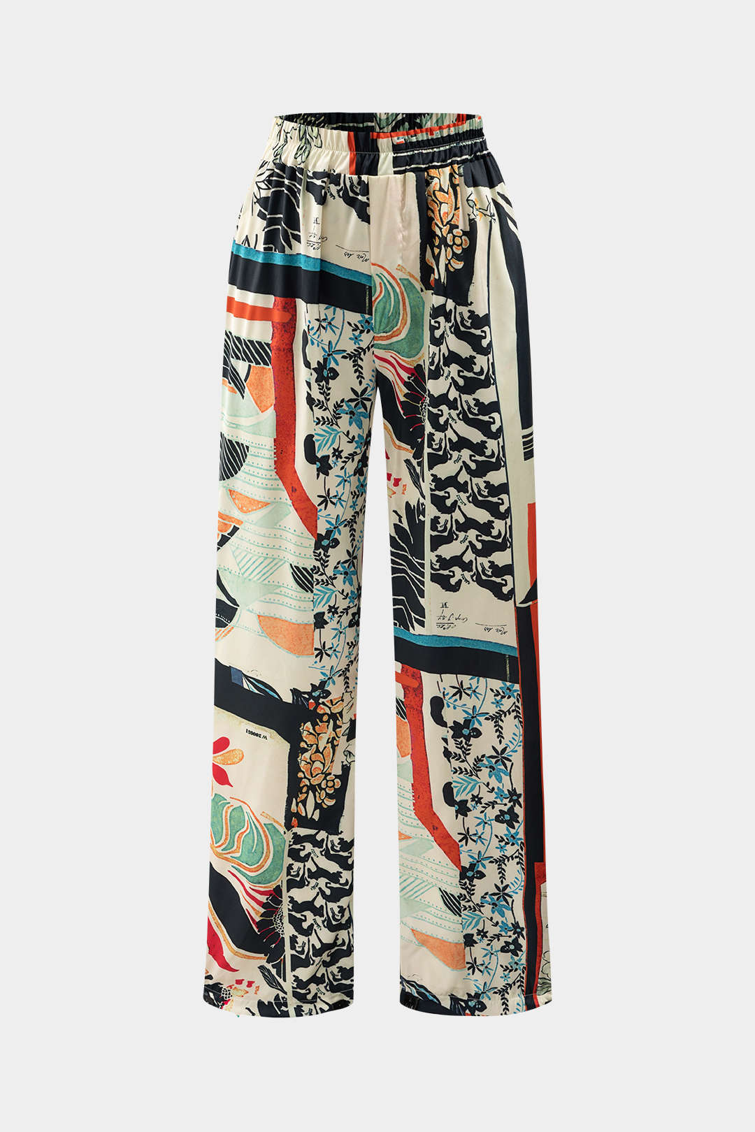 Arce | Pantalones Rectos de Cintura Alta con Estampado Floral - Van Moreau Utrecht