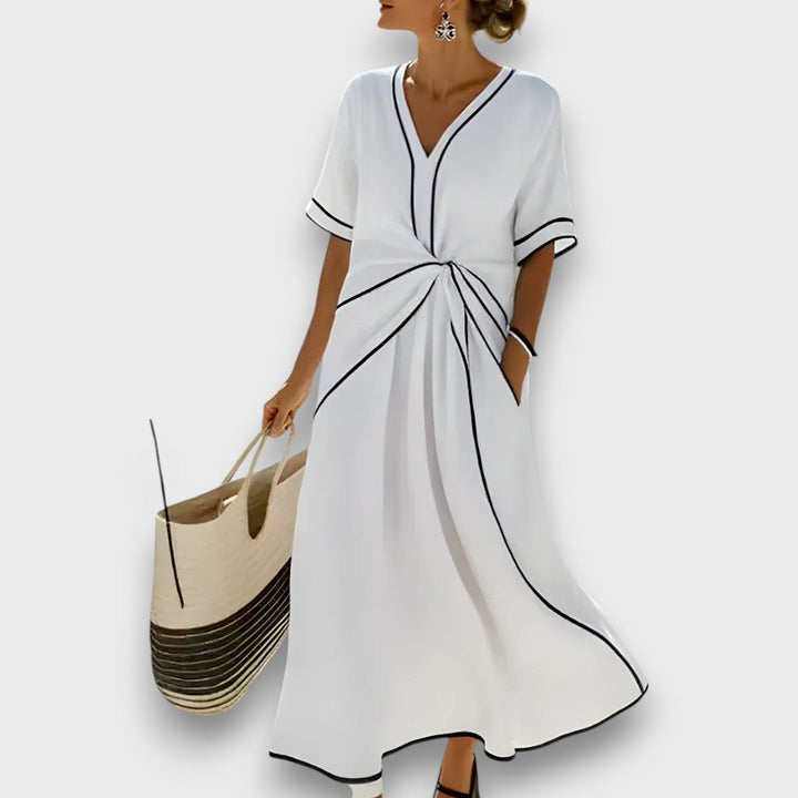 ELENA – VESTIDO CRUZADO FLUIDO - Van Moreau Utrecht