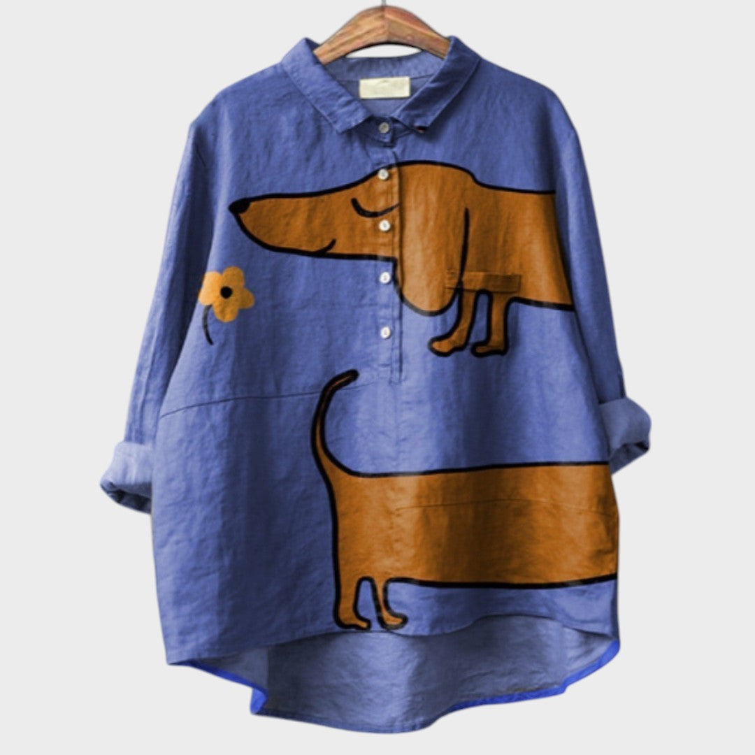 Asta | Blusa Fluida Con Estampado Animal - Van Moreau Utrecht