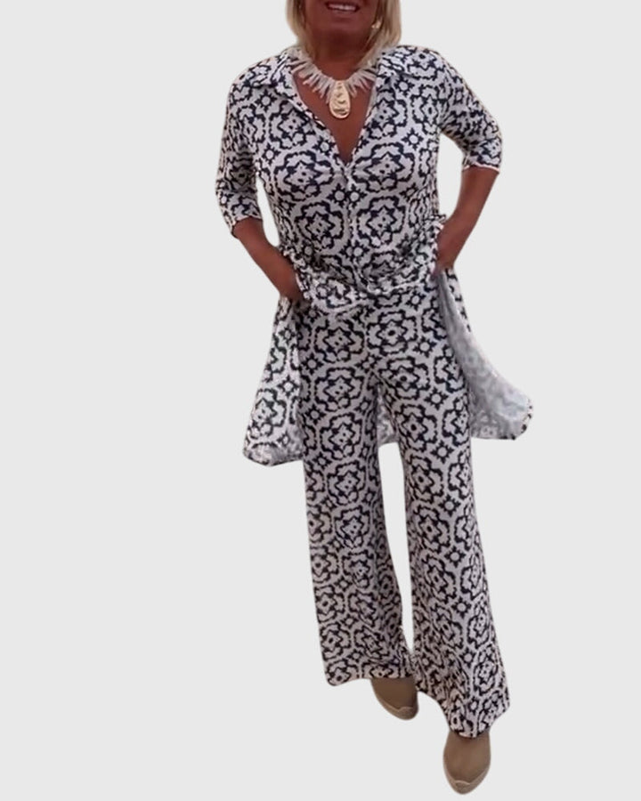 Gabriella™ | Conjunto Elegante Vintage de Dos Piezas - Van Moreau Utrecht