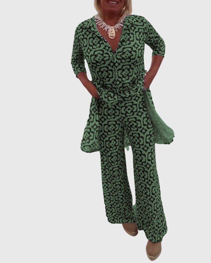 Gabriella™ | Conjunto Elegante Vintage de Dos Piezas - Van Moreau Utrecht
