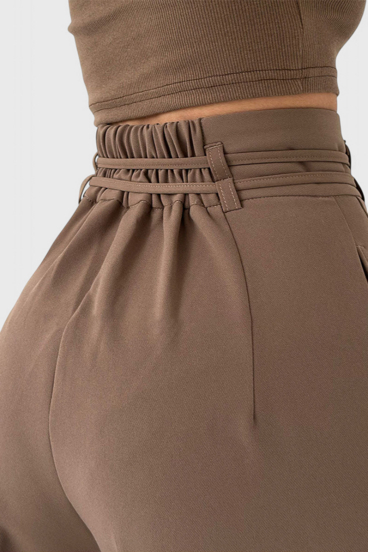 Sophie | Pantalones de pierna ancha con cordones - Van Moreau Utrecht