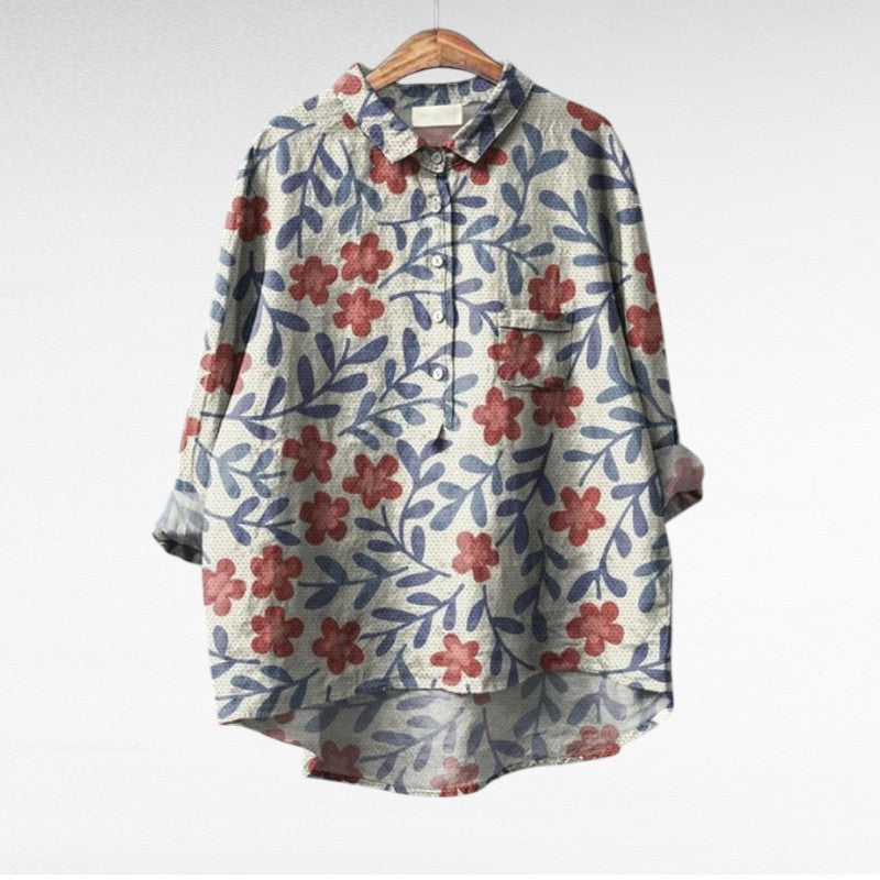 Claire | Elegante Blusa de Verano de Lino - Van Moreau Utrecht