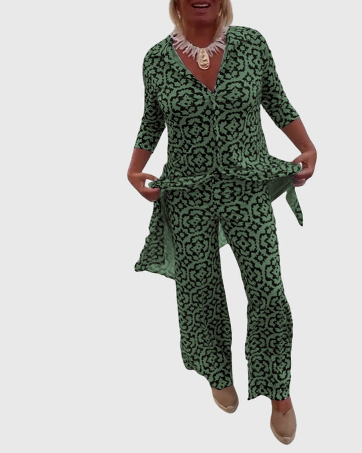 Gabriella™ | Conjunto Elegante Vintage de Dos Piezas - Van Moreau Utrecht