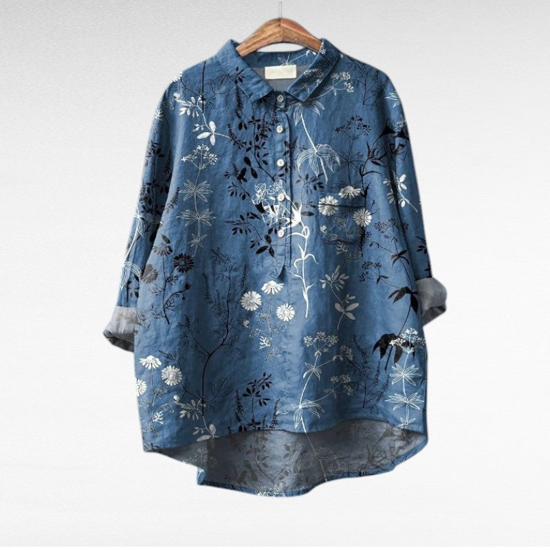 Claire | Elegante Blusa de Verano de Lino - Van Moreau Utrecht