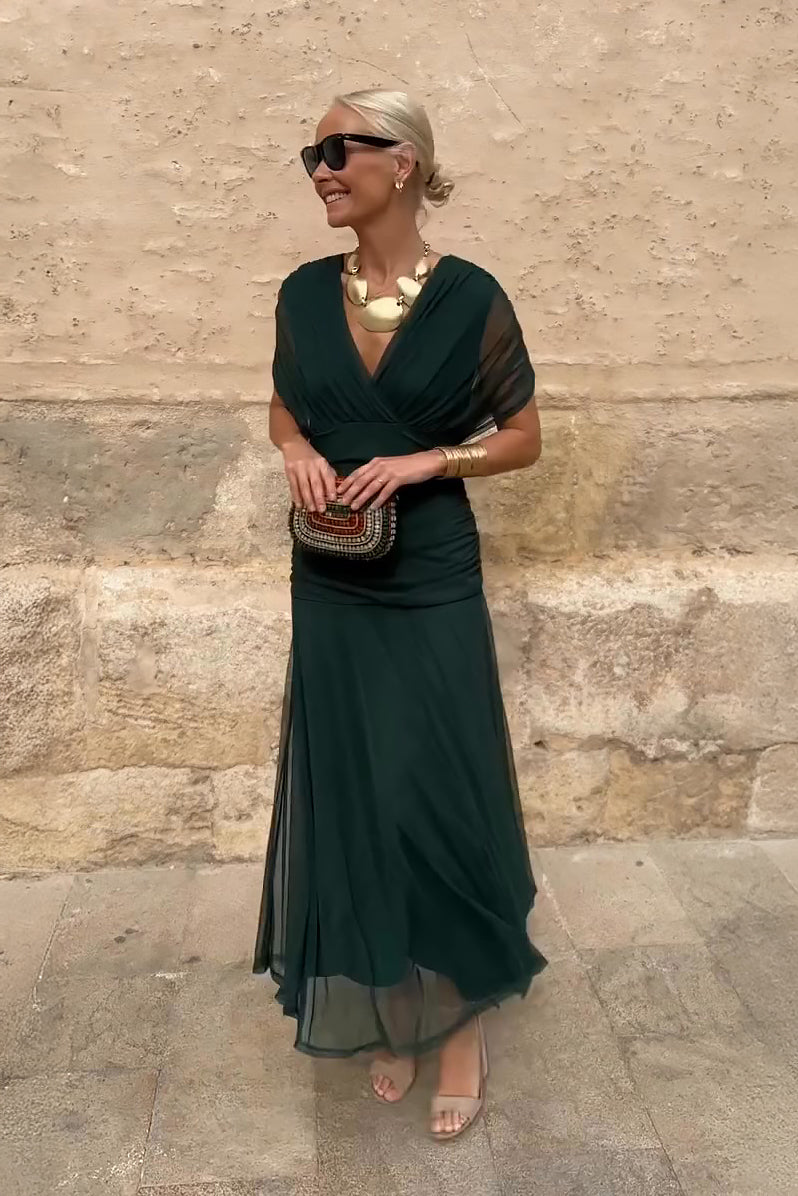 Vestido Luisa Escote en V - Van Moreau Utrecht