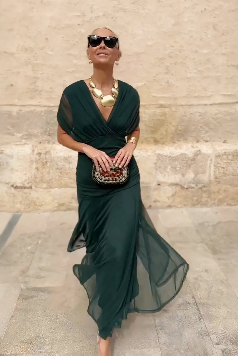 Vestido Luisa Escote en V - Van Moreau Utrecht