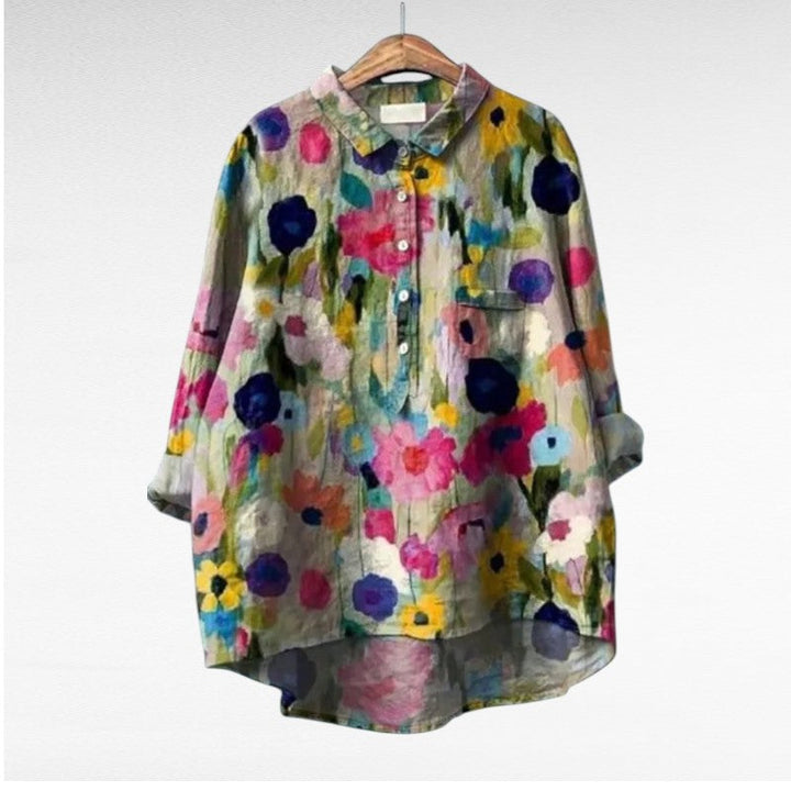 Claire | Elegante Blusa de Verano de Lino - Van Moreau Utrecht