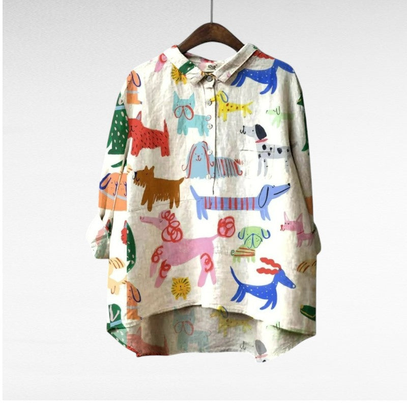 Amélie | Elegante Camisa de Verano en Lino - Van Moreau Utrecht