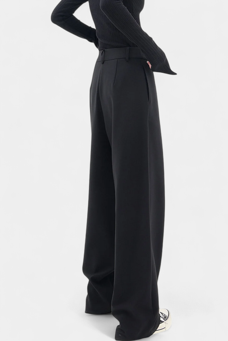 Paloma | Pantalones Rectos con Drapado Moderno - Van Moreau Utrecht