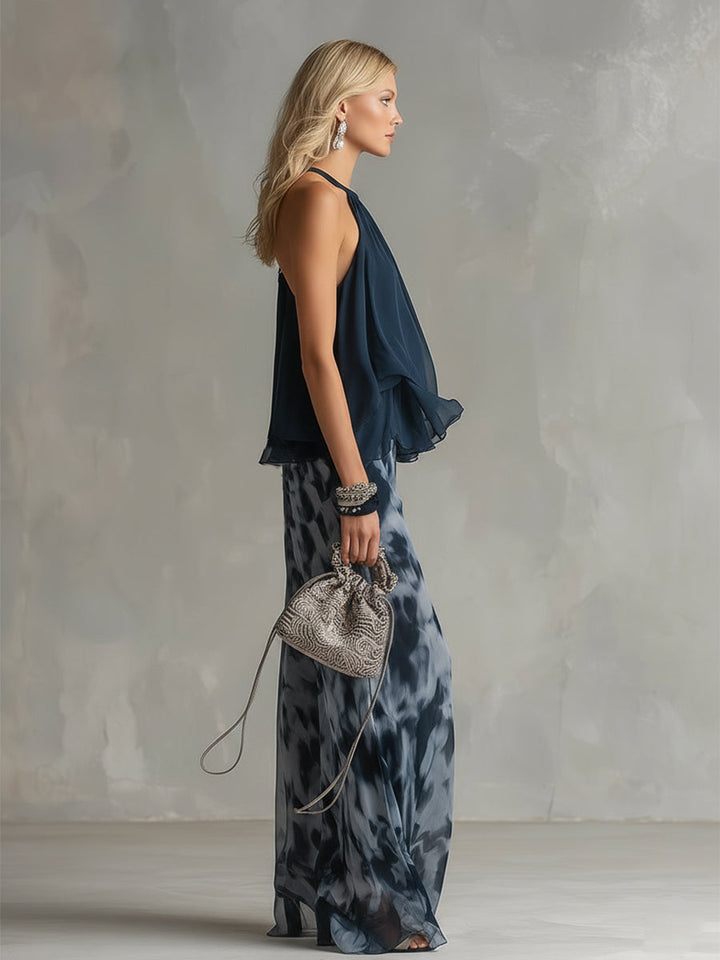 Élise | Completo elegante e leggero con top fluido e pantaloni larghi - Van Moreau Utrecht