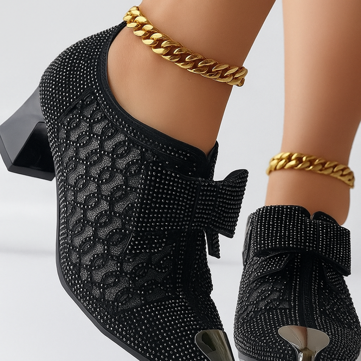 Zapatos de Tacón Vivienne con Lazo - Van Moreau Utrecht