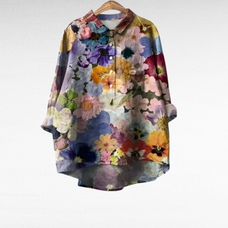 Élodie | Blusa Elegante de Verano en Linne - Van Moreau Utrecht