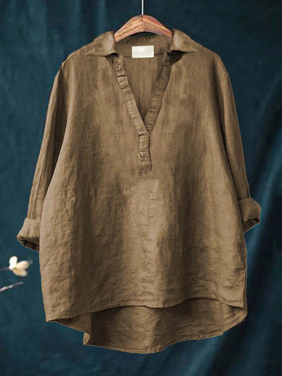 Andrea | Elegante Blusa de Verano de Linho - Van Moreau Utrecht
