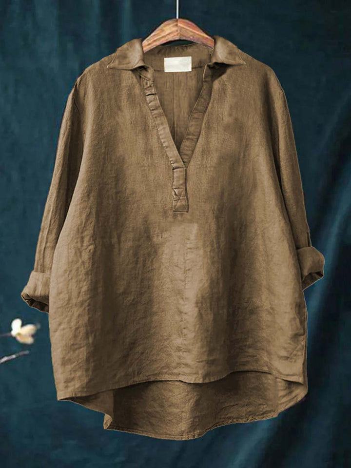 Andrea | Elegante Blusa de Verano de Linho - Van Moreau Utrecht