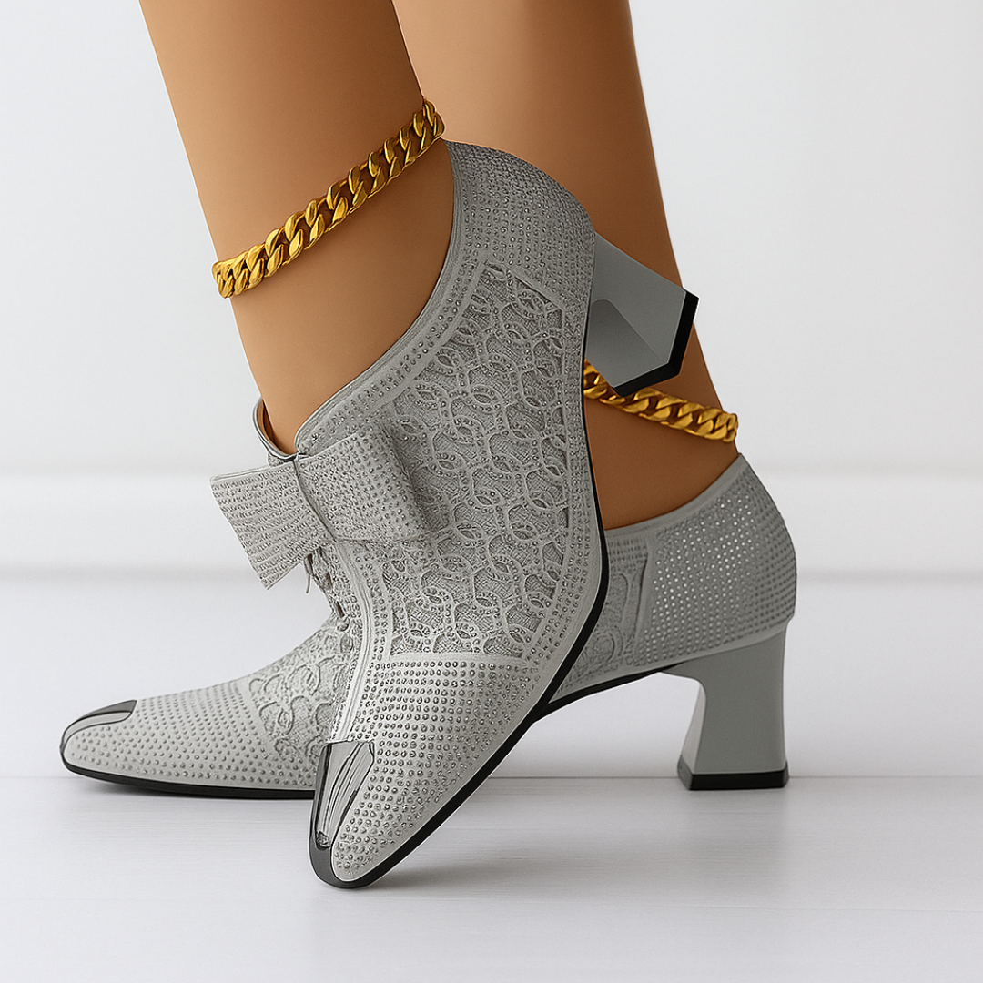 Zapatos de Tacón Vivienne con Lazo - Van Moreau Utrecht
