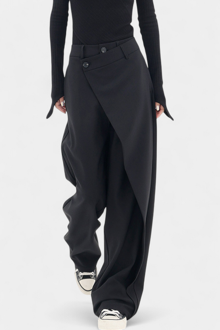 Paloma | Pantalones Rectos con Drapado Moderno - Van Moreau Utrecht
