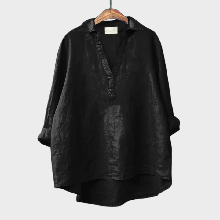 Andrea | Elegante Blusa de Verano de Linho - Van Moreau Utrecht