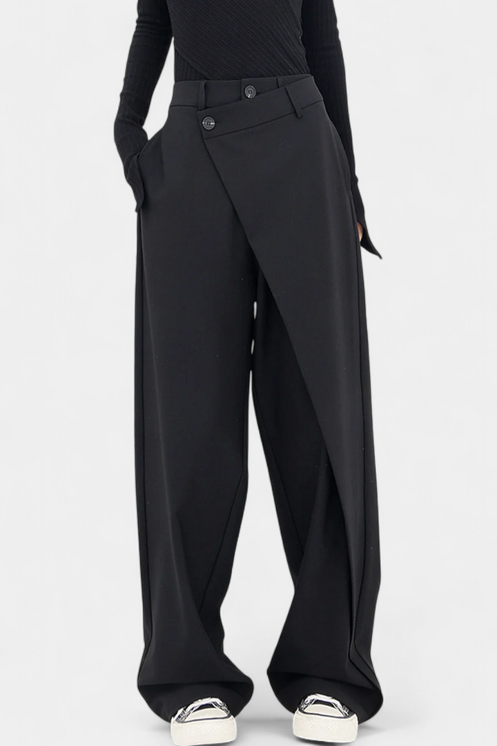 Paloma | Pantalones Rectos con Drapado Moderno - Van Moreau Utrecht
