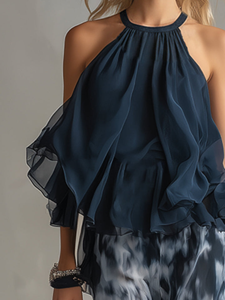 Élise | Completo elegante e leggero con top fluido e pantaloni larghi - Van Moreau Utrecht