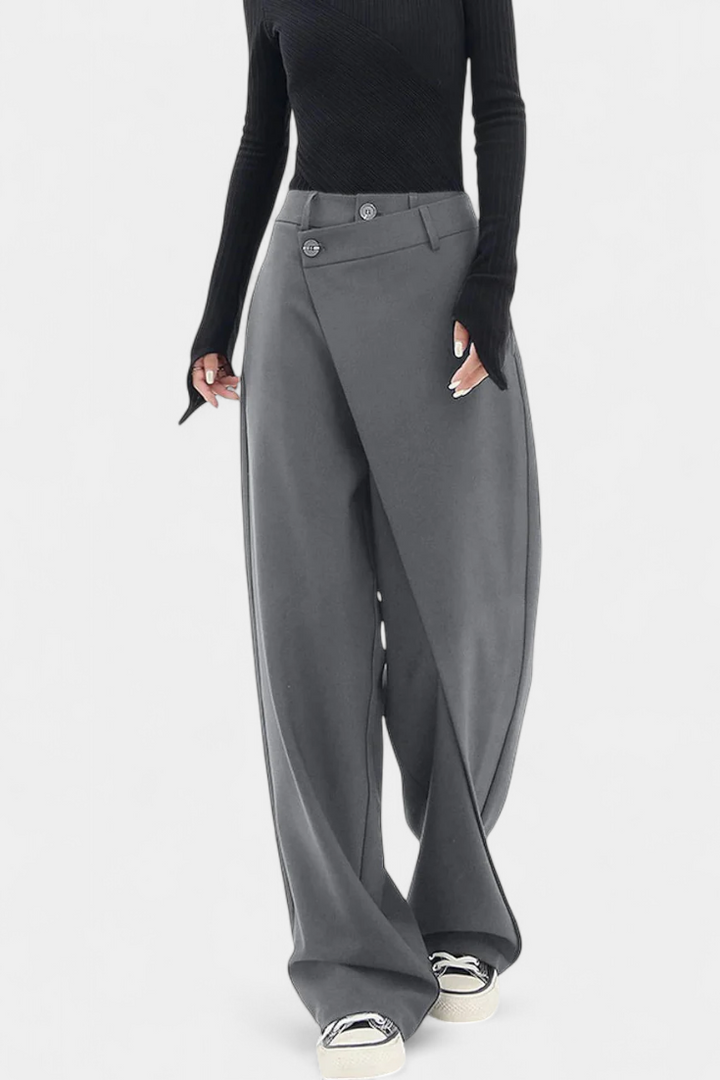 Paloma | Pantalones Rectos con Drapado Moderno - Van Moreau Utrecht