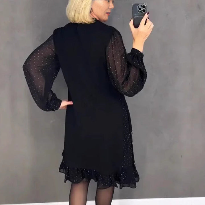 Estela | Vestido Elegante con Cristales y Escote Redondo - Van Moreau Utrecht