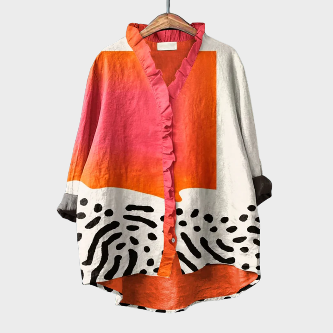 CLARA – BLUSA ESTAMPADA RELAJADA - Van Moreau Utrecht