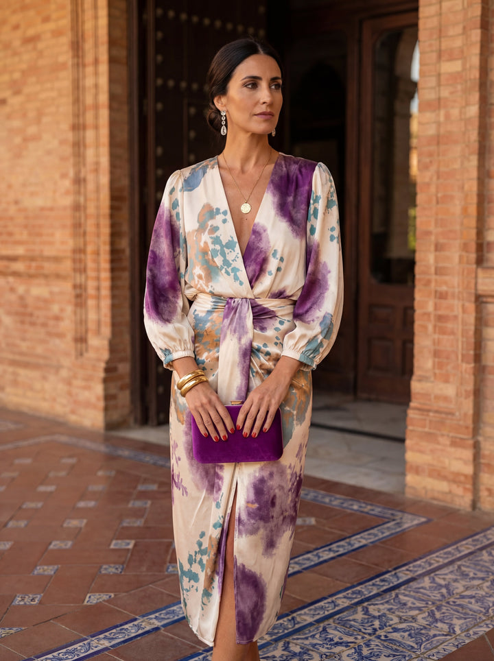 Marta | Vestido elegante estampado - Van Moreau Utrecht