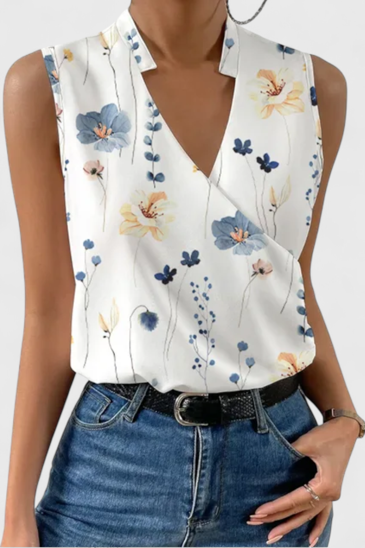 Yariela Top Suave de Verano con Escote en - Van Moreau Utrecht