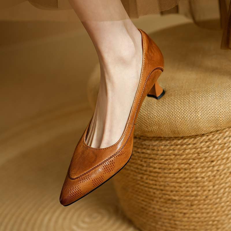 Zapatos de Tacón Alto de Cuero Auténtico Belle - Van Moreau Utrecht