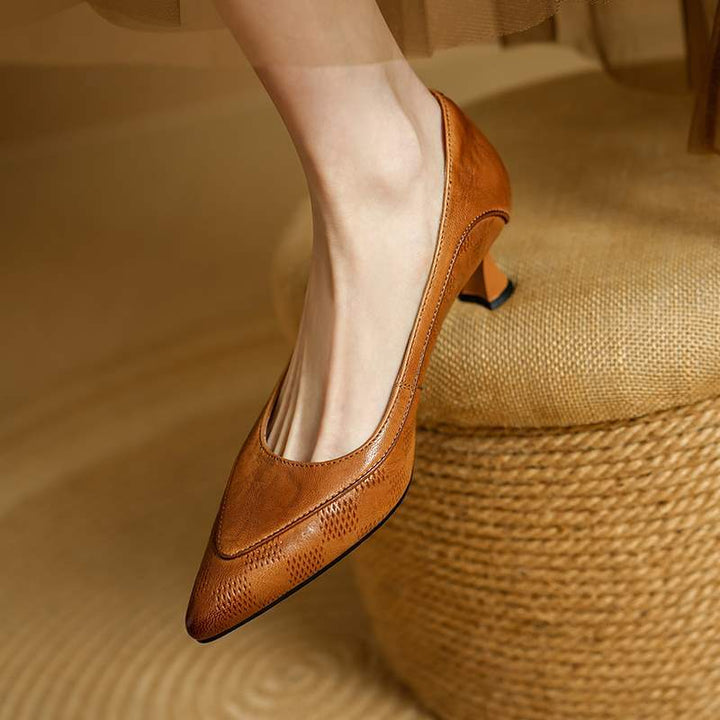 Zapatos de Tacón Alto de Cuero Auténtico Belle - Van Moreau Utrecht